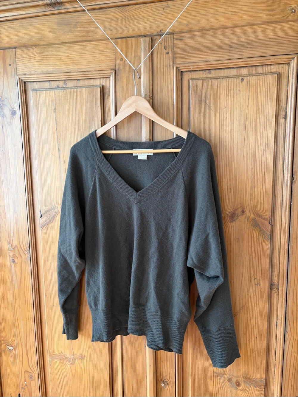 MICHAEL Michael Kors Olive V-Neck Long Sleeve Knit Top